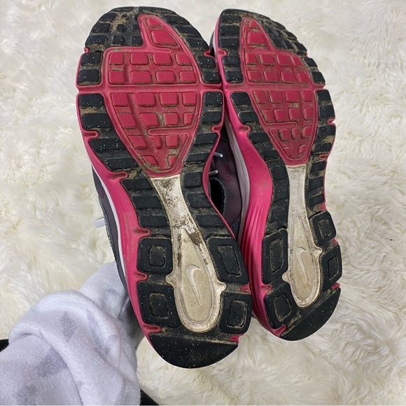 Nike Dual Fusion Run Pink and Gray Lace Up Athletic Shoes - Picture 6 of 8